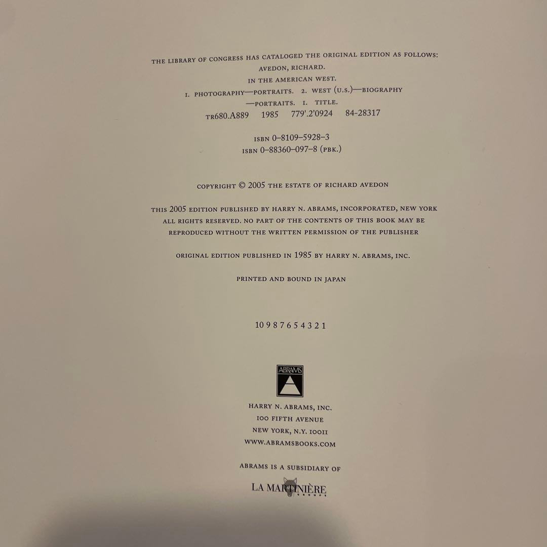 アート・デザイン・音楽 In the American West Richard Avedon