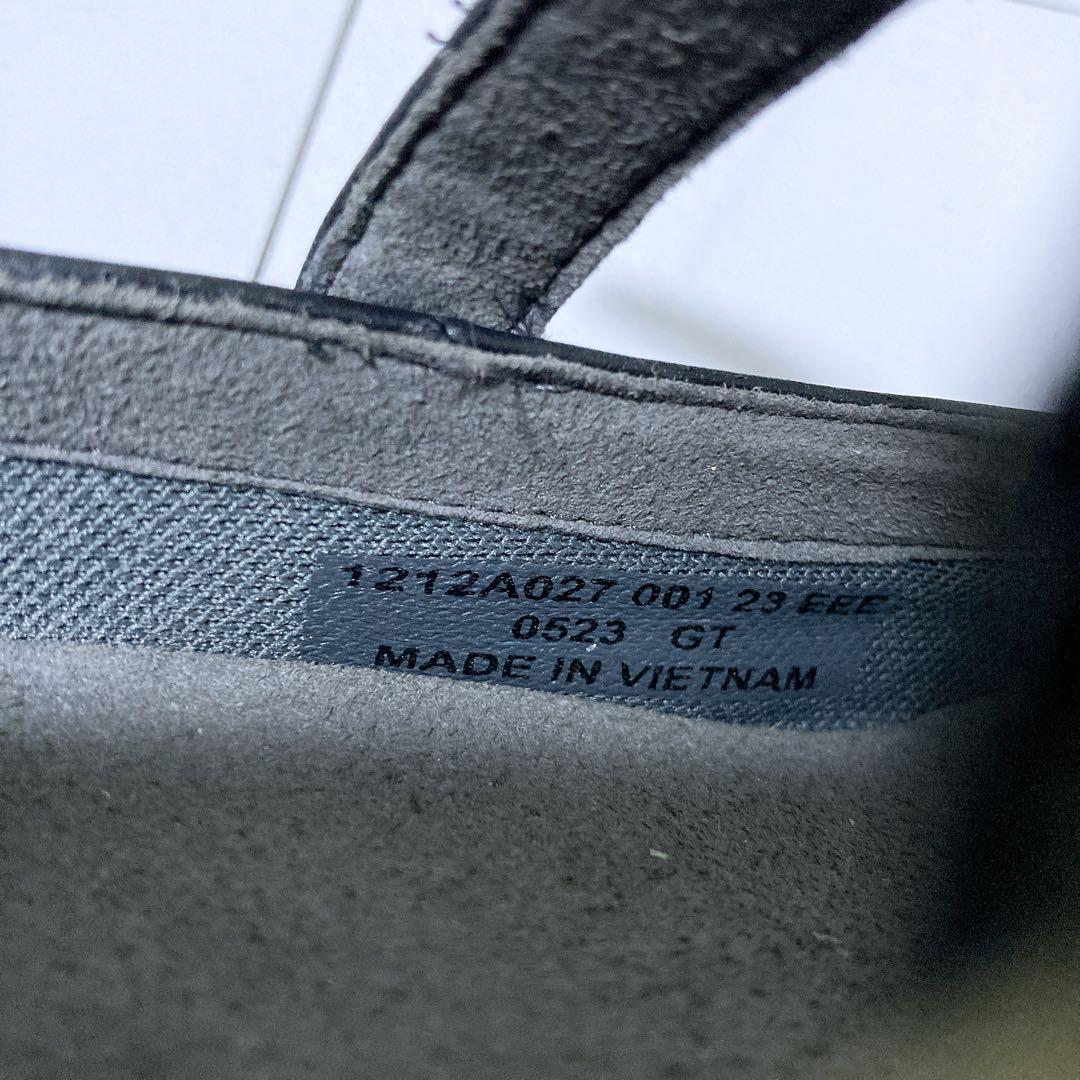 極美品 アシックスペダラ レザーパンプス ストラップ 23 本革 軽量 黒 3E