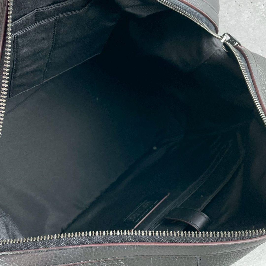 未使用 コーチ トレッカー 2way ボストンバッグ シボ革 大容量 旅行 黒