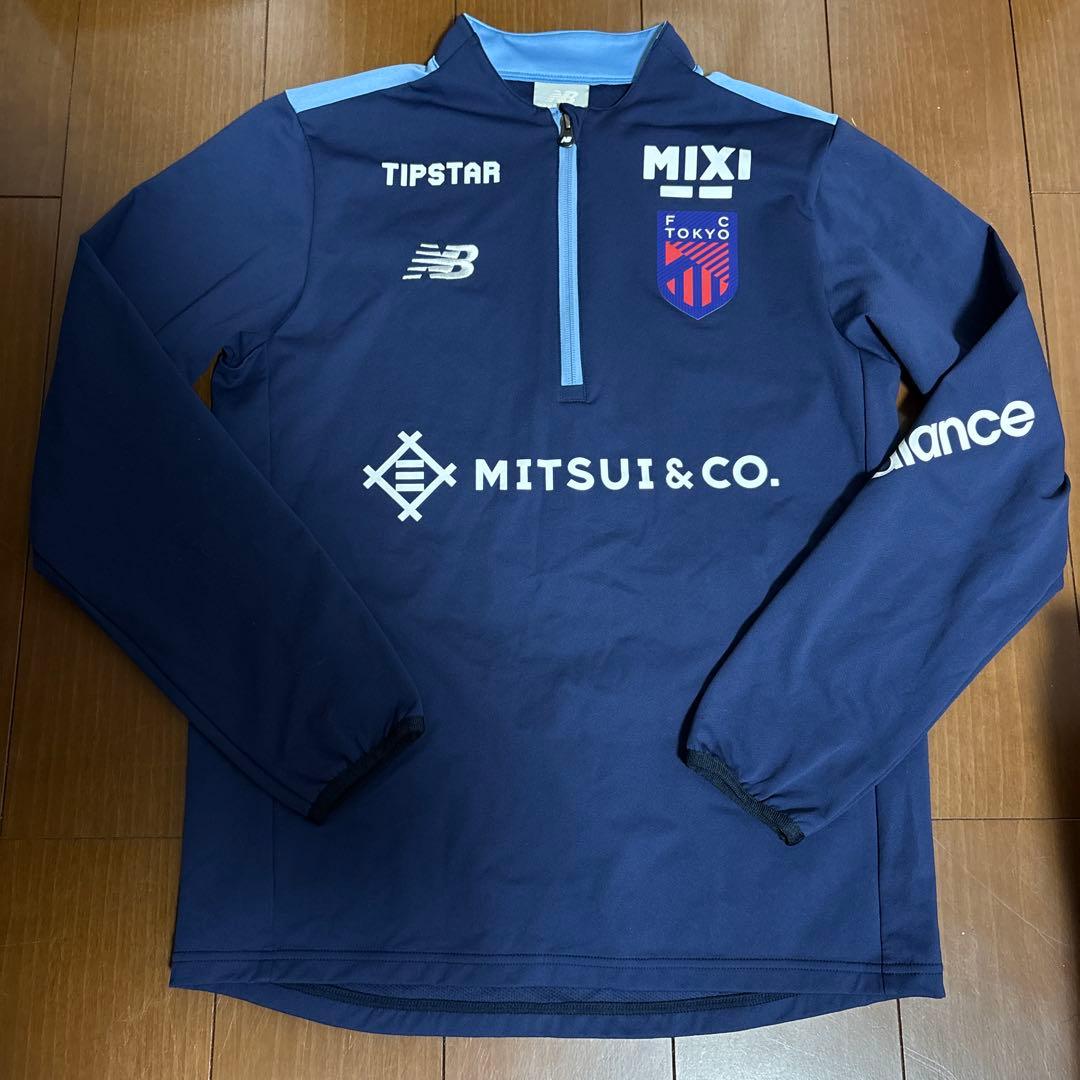 【L】FC東京 ハーフジップトップ ネイビー トレーニングウェア ニューバランス
