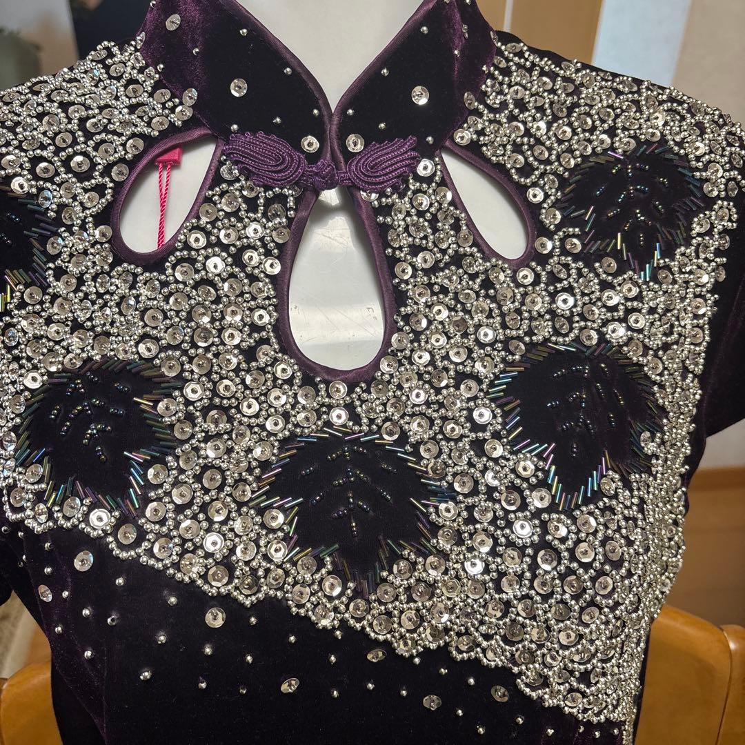 紫色チャイナドレス