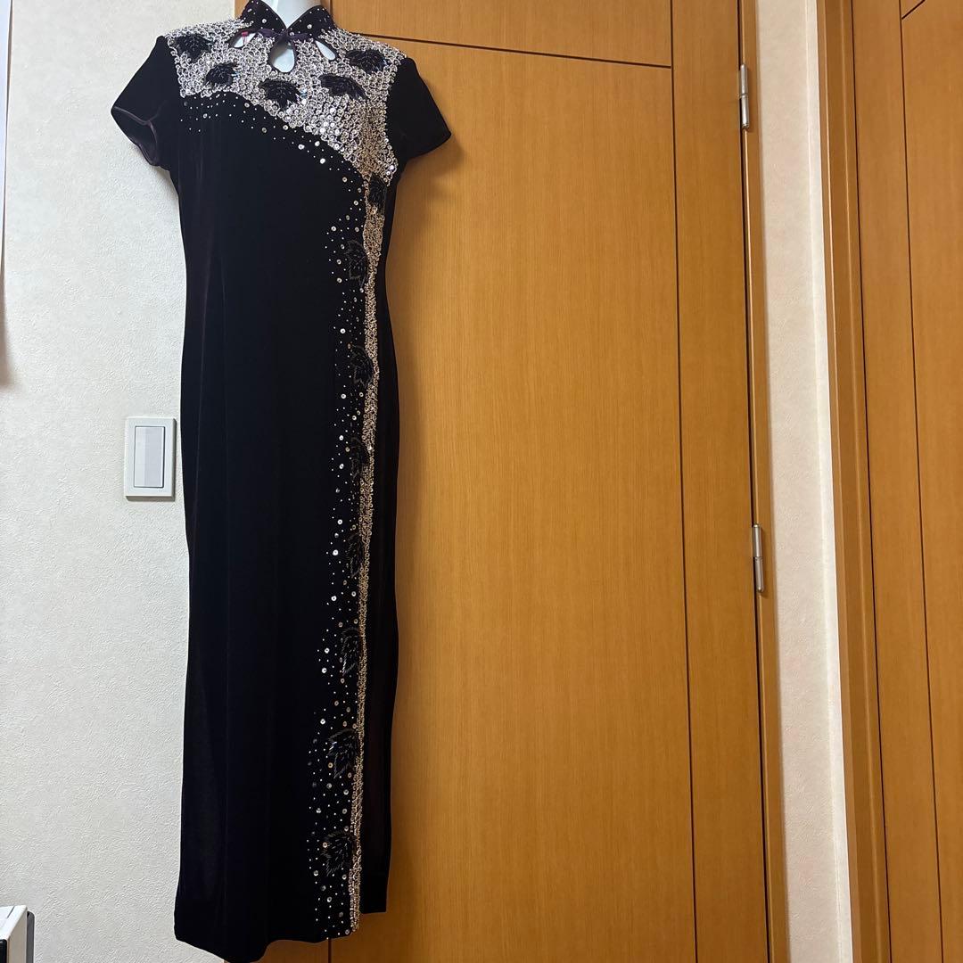 紫色チャイナドレス