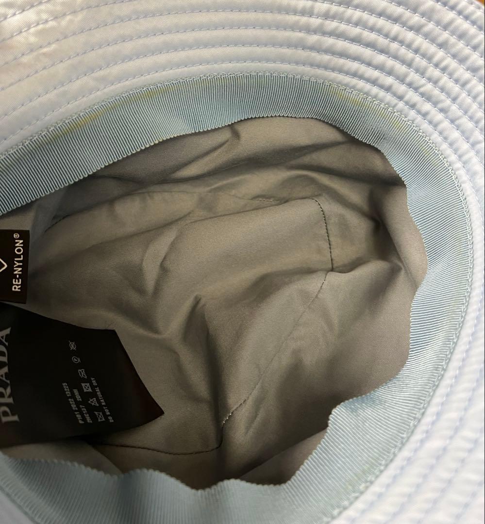 PRADA バケットハット XL ライトブルー