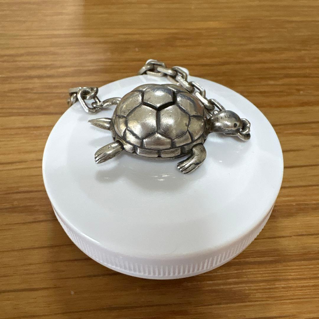 HERMES シルバー製亀のキーホルダー
