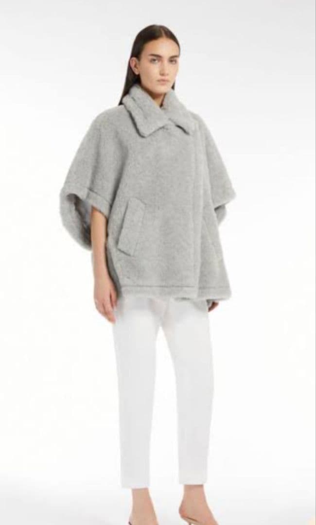 マックスマーラ maxmara テディ ケープ ポンチョ tebe