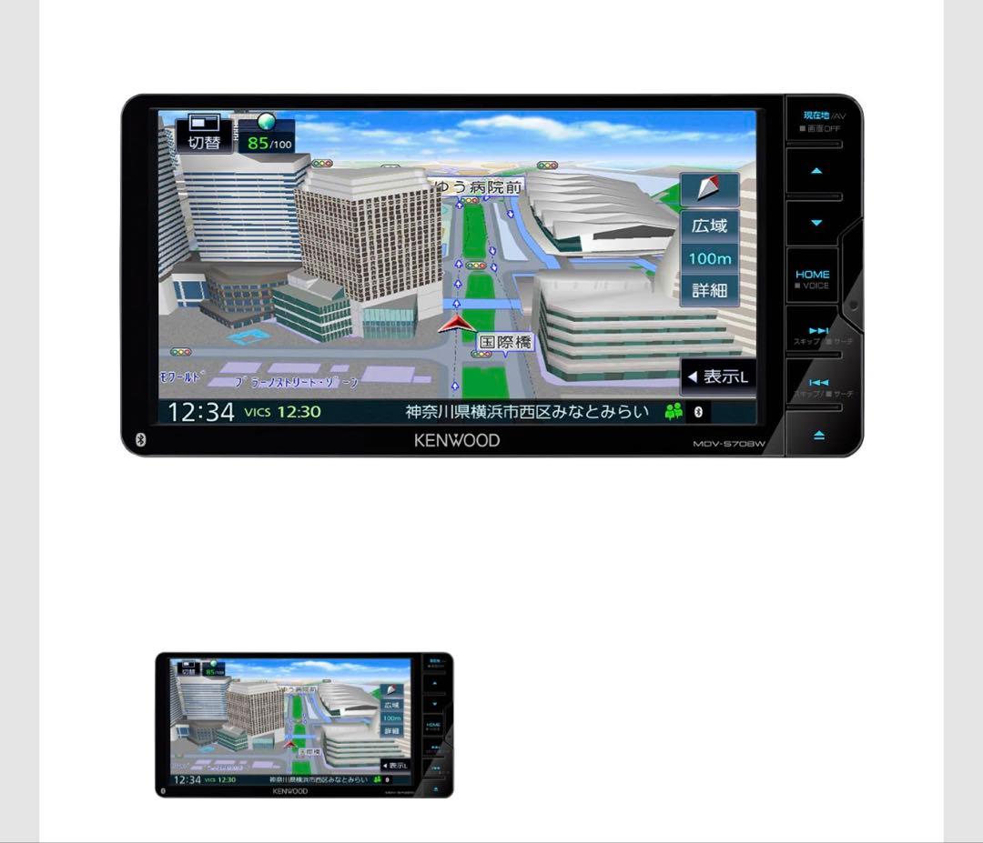 KENWOOD MDV-S708W Bluetoothカーナビ