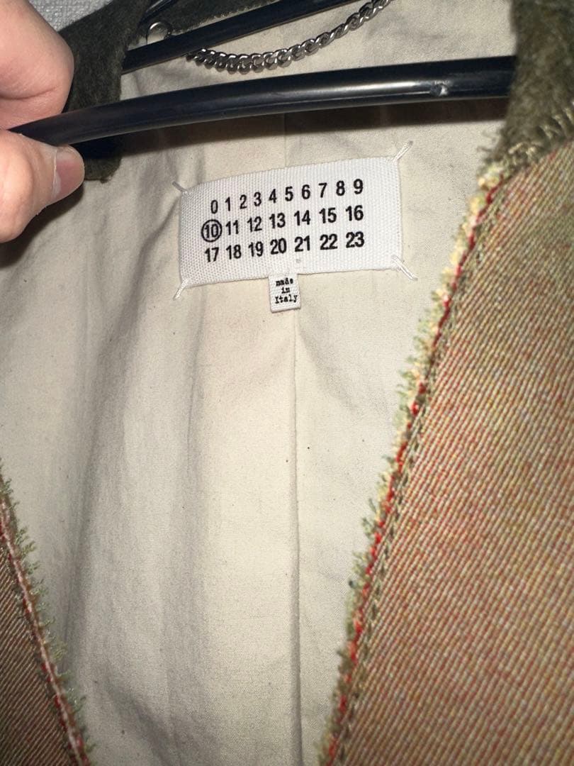 【じゃぱん】メゾンマルジェラ ノーカラージャケット 46