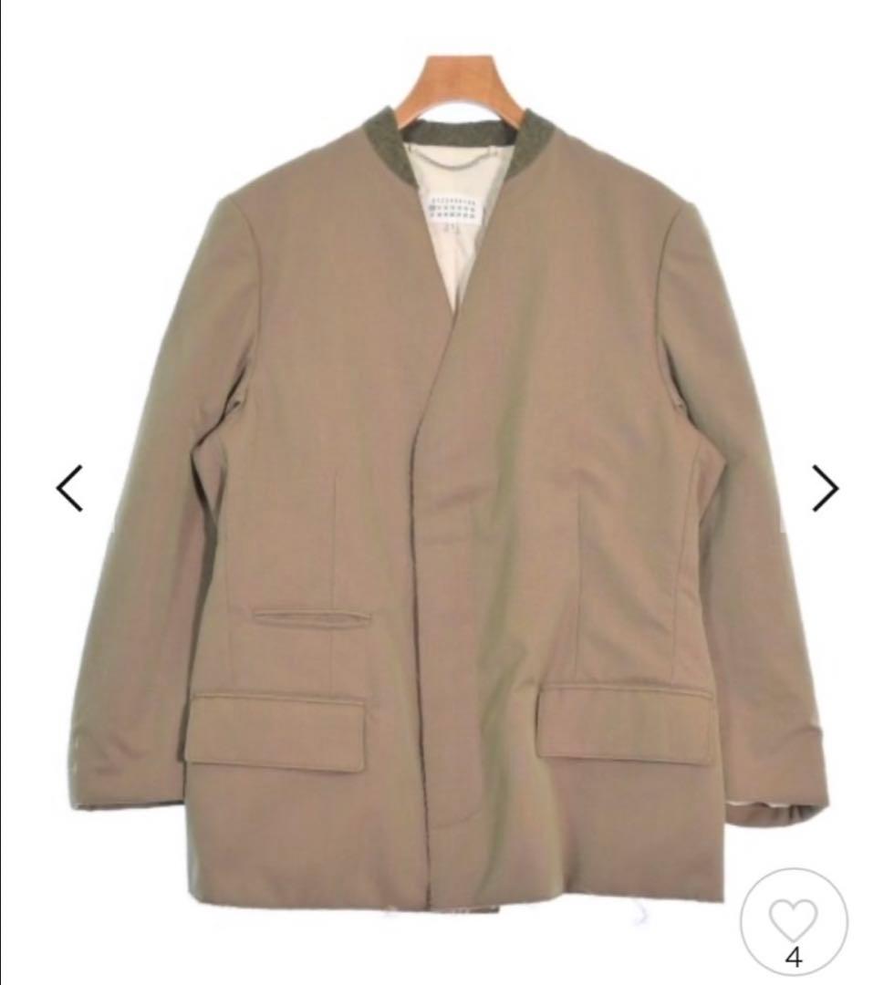 【じゃぱん】メゾンマルジェラ ノーカラージャケット 46