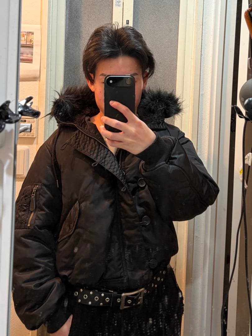 【一点物】【格安セール】MA-1 ファージャケットy2k ファー N-2B