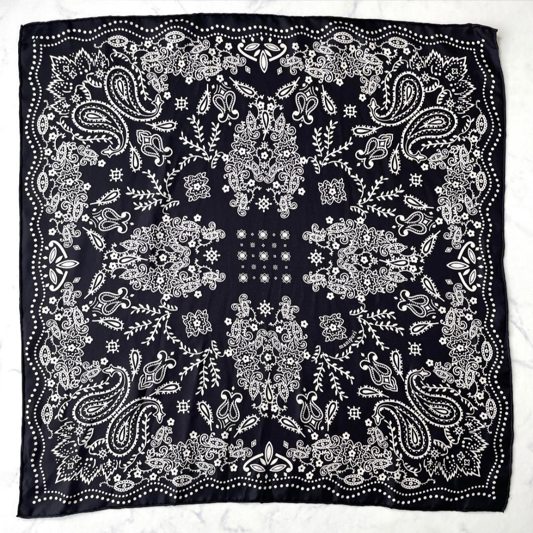 マニプリ manipuri カゴバッグ かご レザーハンドル スカーフセット