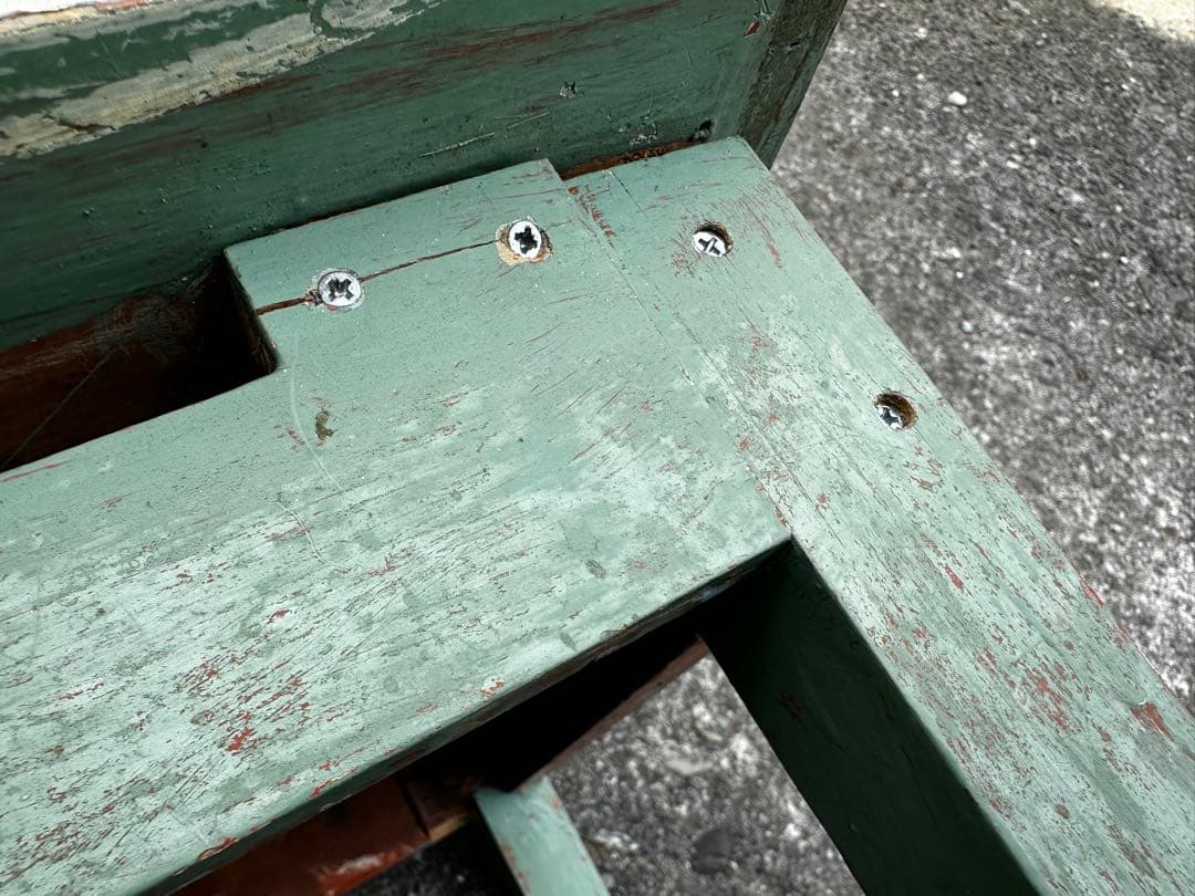 フランスアンティーク木製テーブル 引き出し付き/作業台/1人用/デスク/机