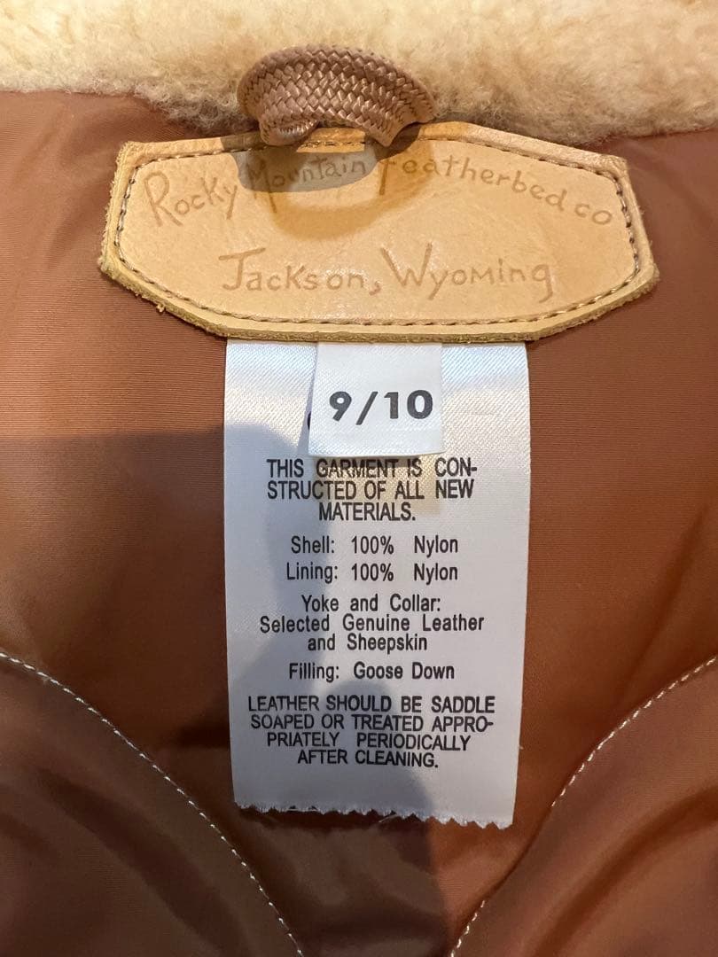 RockyMountainFeatherbed ダウンベスト サイズ9/10