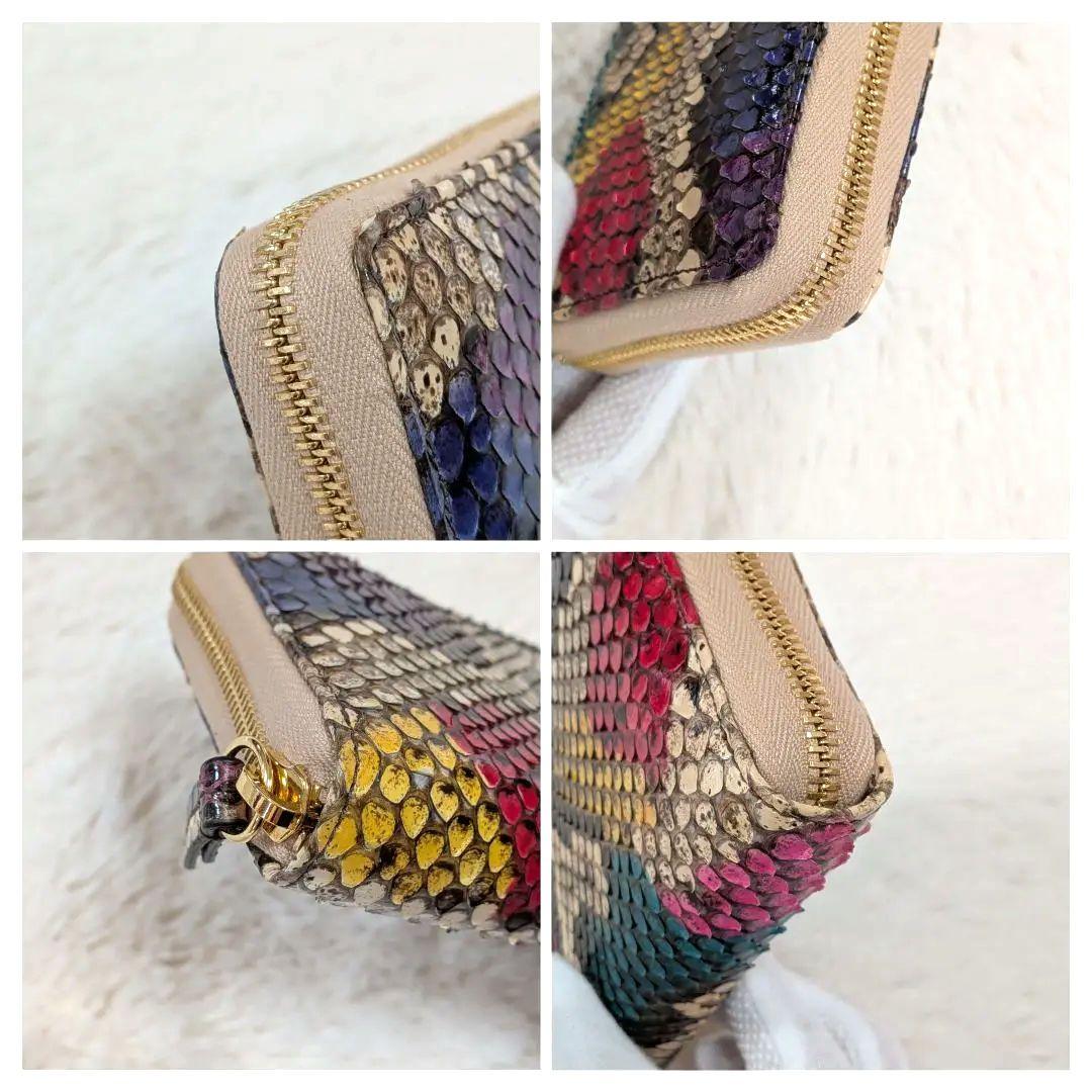 希少✨️美品 グッチ 長財布 パイソン GGマーモント ラウンドジップ 箱あり