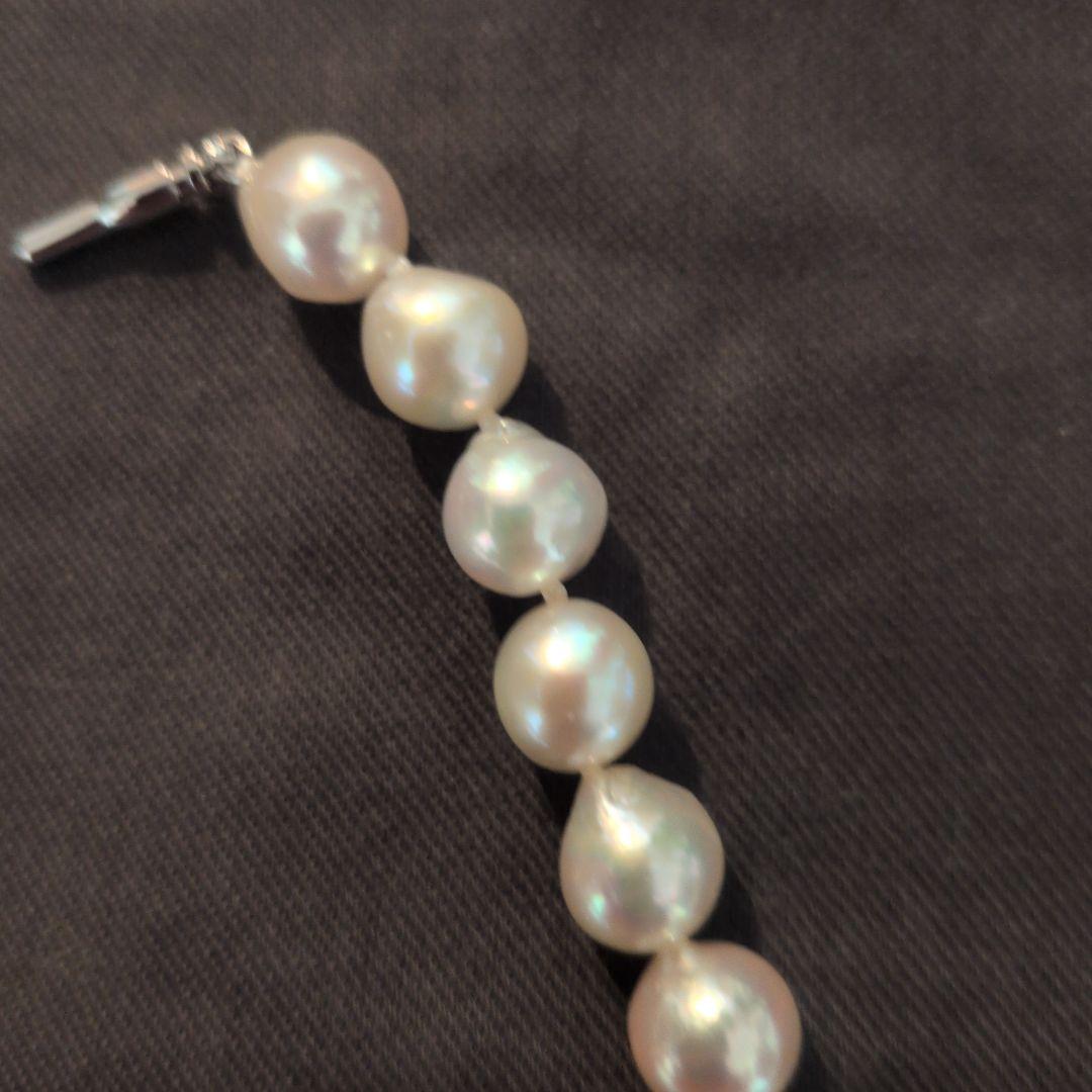 ペルラジオーネ　バロック真珠の一連ネックレス42センチ