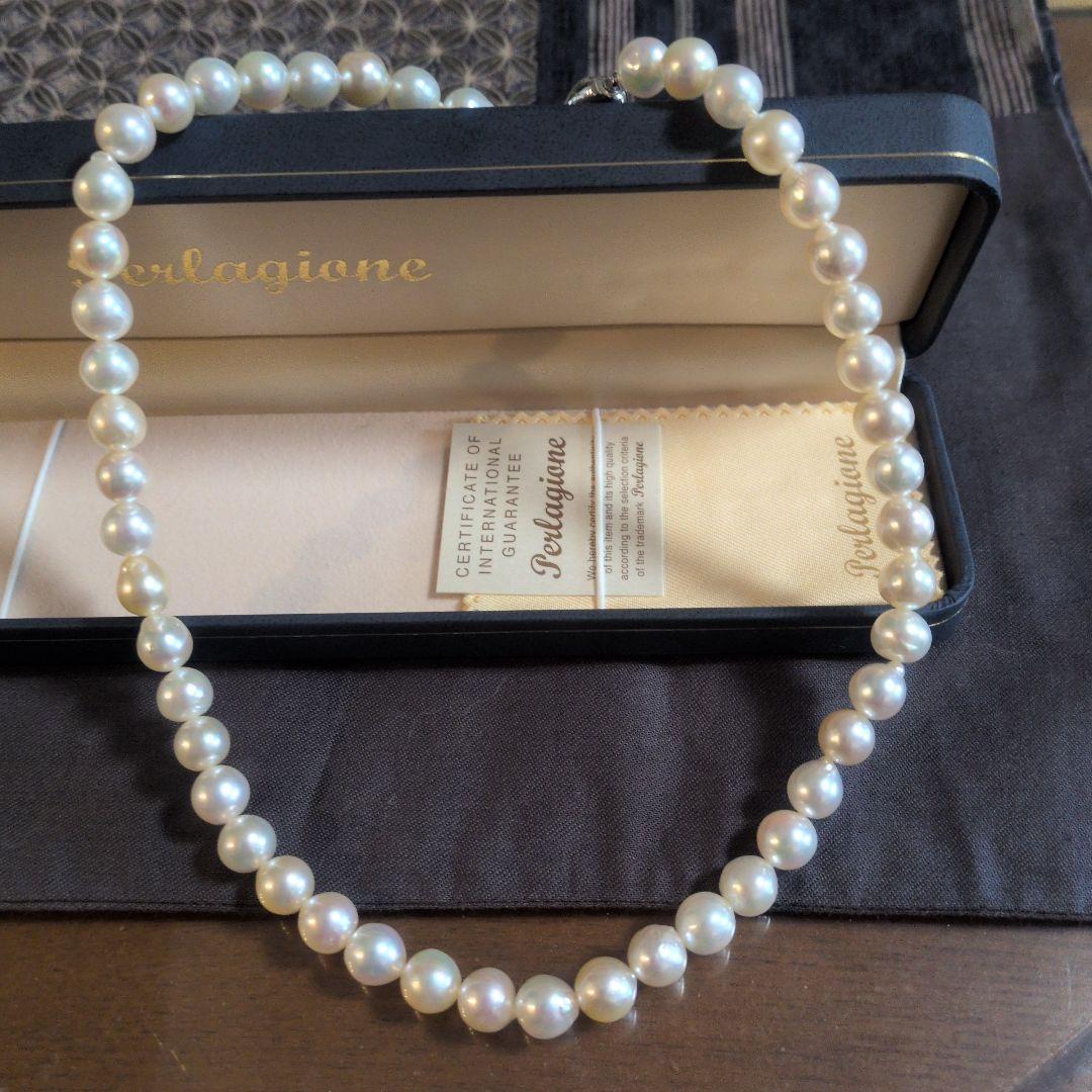 ペルラジオーネ　バロック真珠の一連ネックレス42センチ