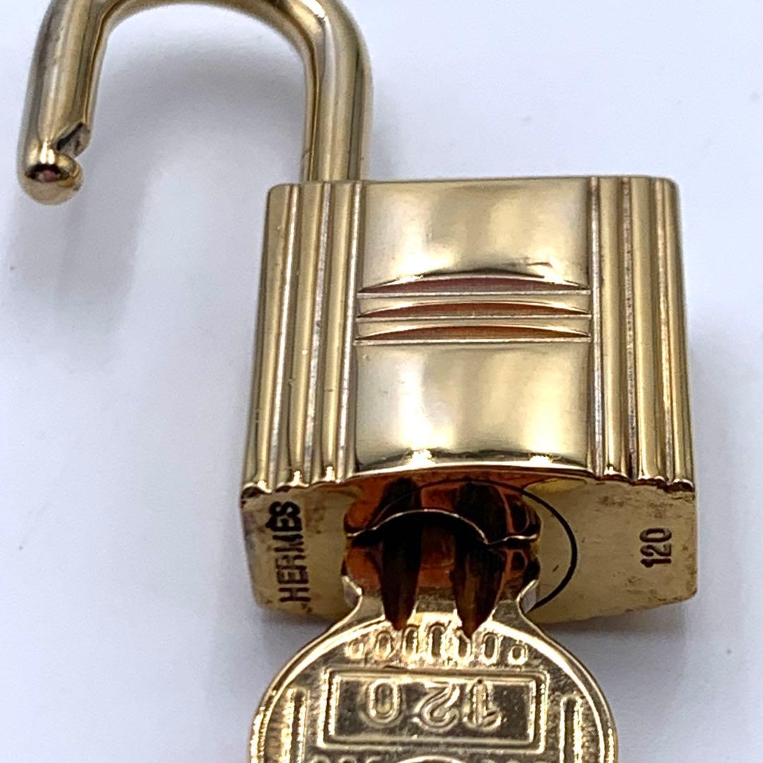 HERMES エルメス カデナ　24Kメッキ　No.120 120番　鍵付き