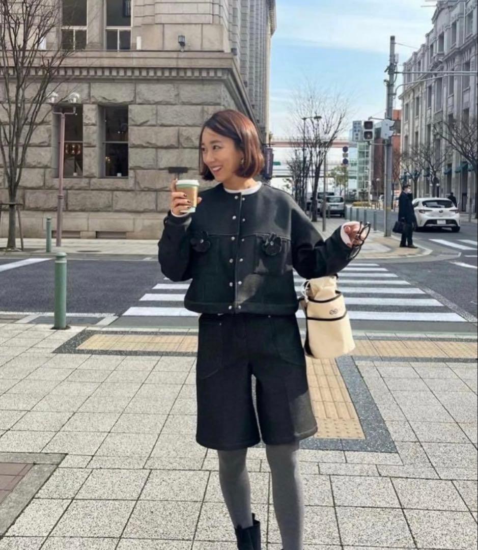 rosymonster⭐︎フラワーデニムライクジャケット