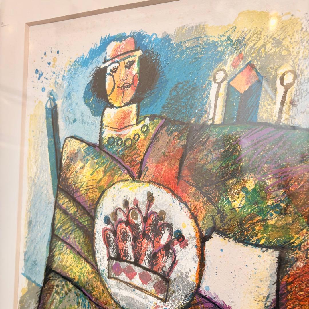 テオ・トビアス リトグラフ 直筆サイン・メッセージ入りHCエディション 絵画額装