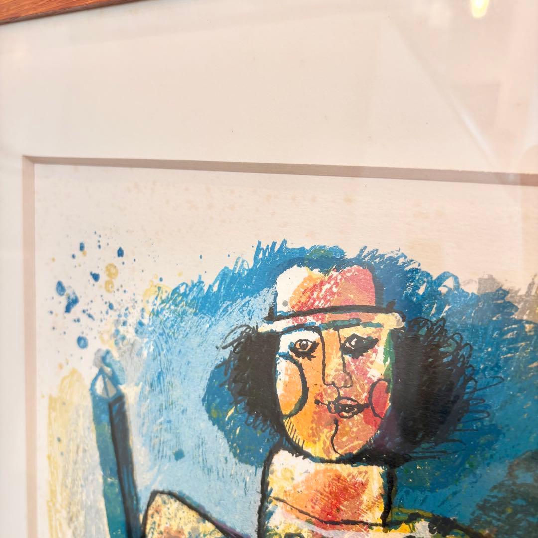 テオ・トビアス リトグラフ 直筆サイン・メッセージ入りHCエディション 絵画額装