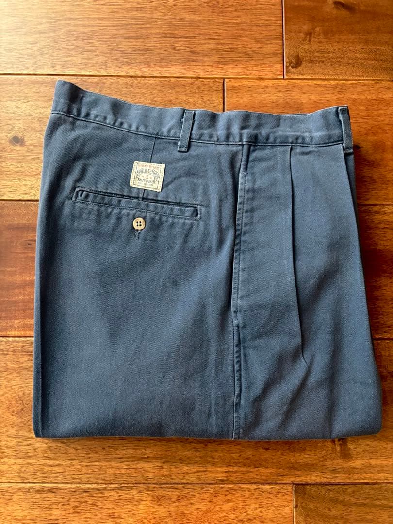 【90s 初期タグ】POLORALPHLAUREN チノ　madeinusa