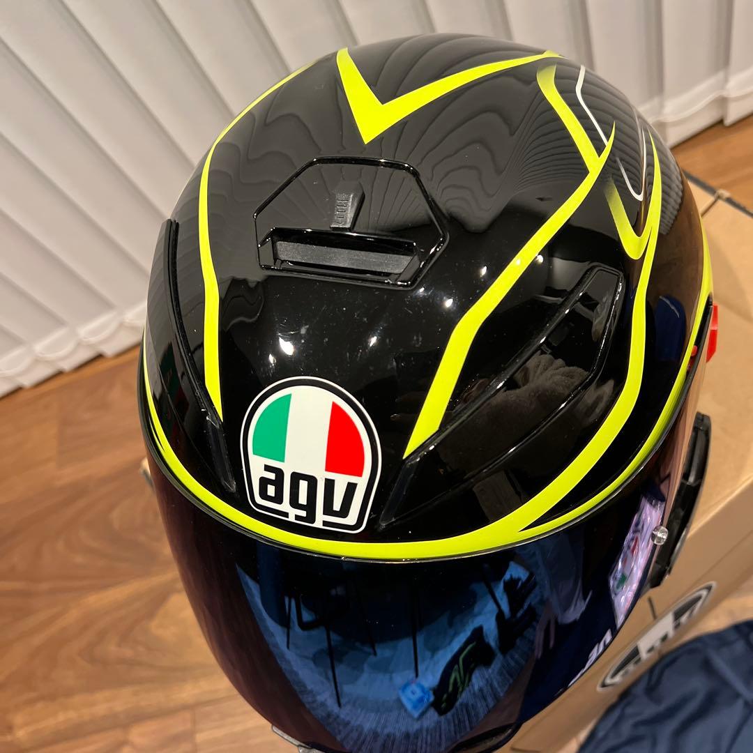 【きみきみ】AGV K-5 フルフェイスヘルメット ブラック/イエロー