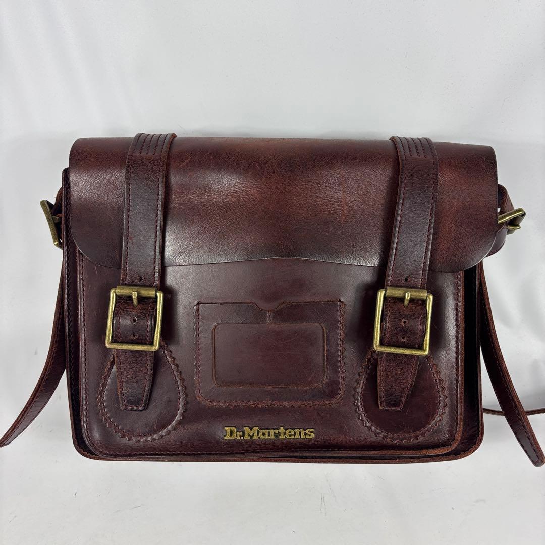 Dr. Martens 11インチ レザー サッチェル ショルダーバッグ 肩掛け