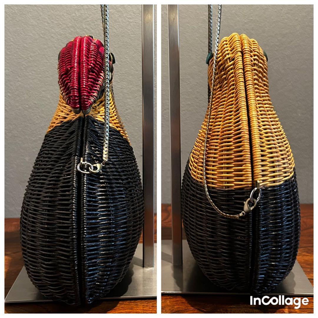 【匿名配送】SERPUI 鳥型 かごバッグ オウム チェーンストラップ 夏バッグ