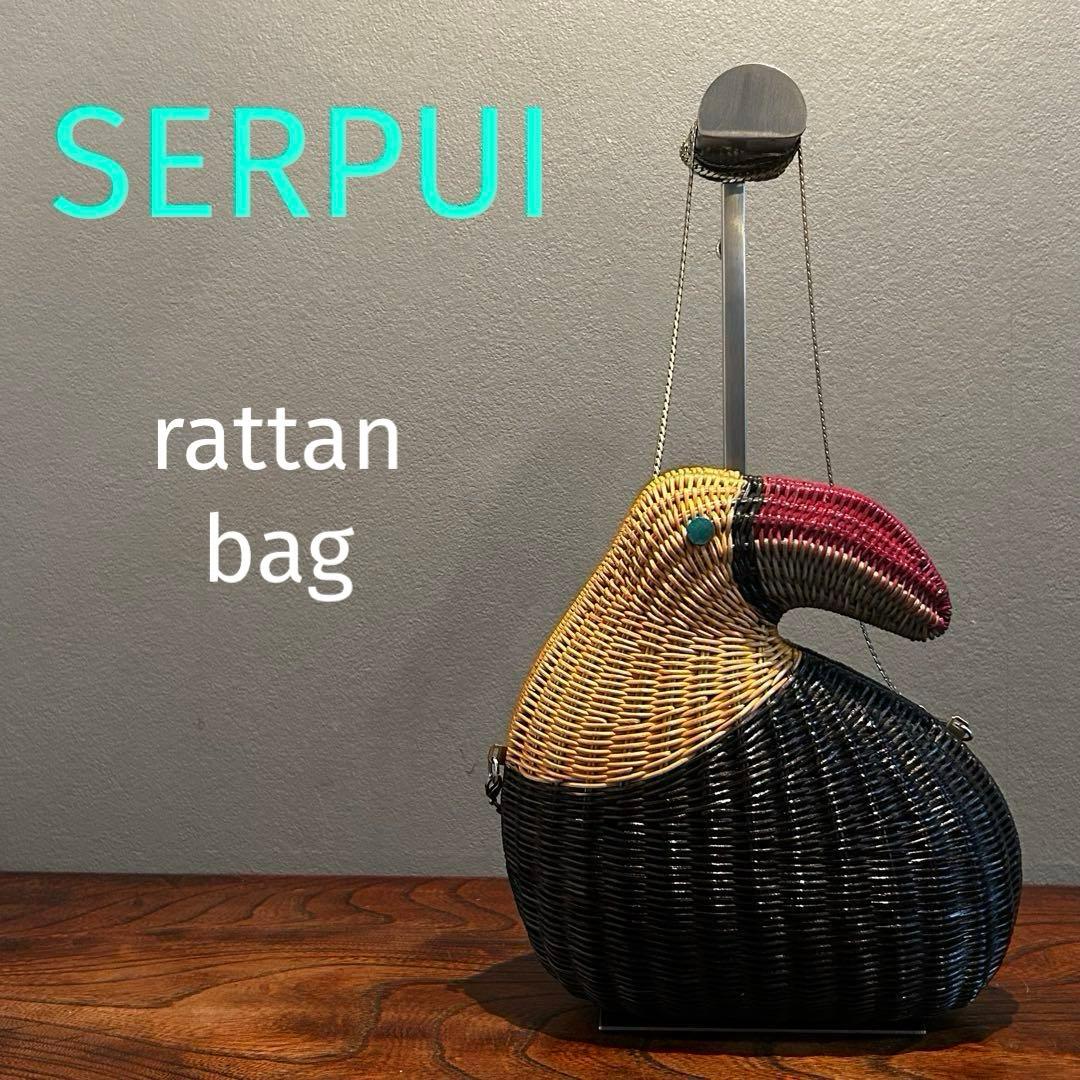 【匿名配送】SERPUI 鳥型 かごバッグ オウム チェーンストラップ 夏バッグ