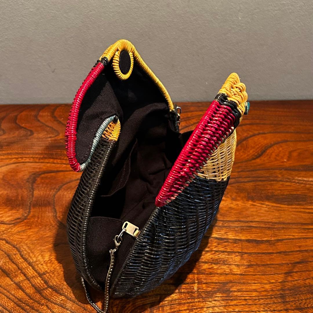 【匿名配送】SERPUI 鳥型 かごバッグ オウム チェーンストラップ 夏バッグ