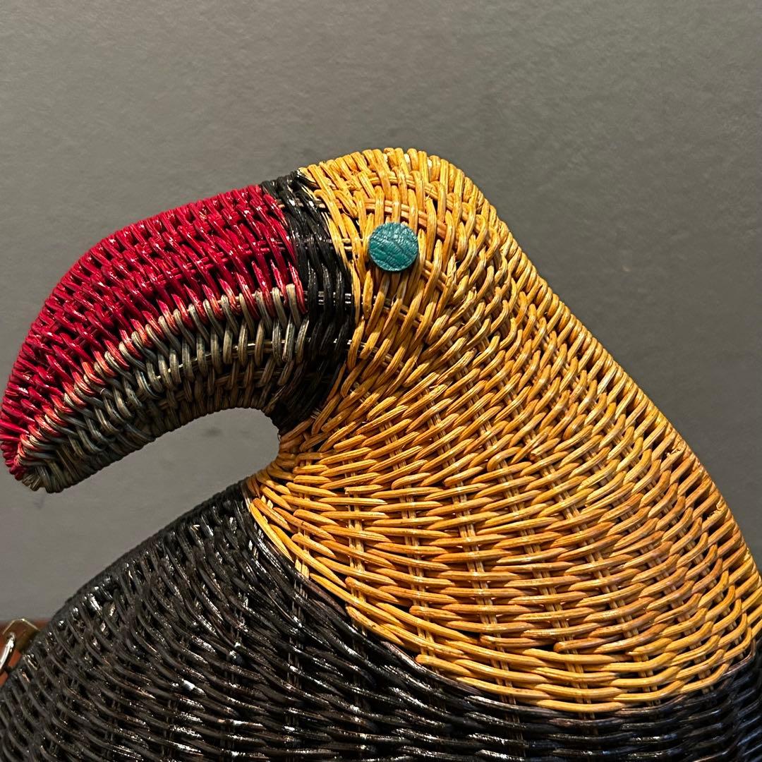 【匿名配送】SERPUI 鳥型 かごバッグ オウム チェーンストラップ 夏バッグ