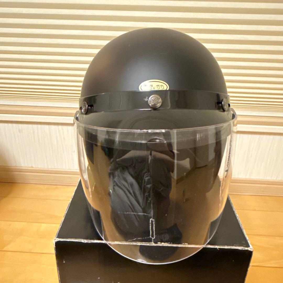 TT&CO ジェットヘルメット マットブラック　TT05J