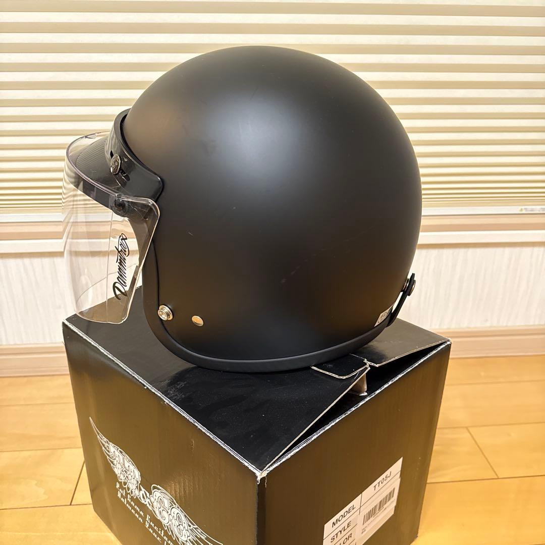 TT&CO ジェットヘルメット マットブラック　TT05J