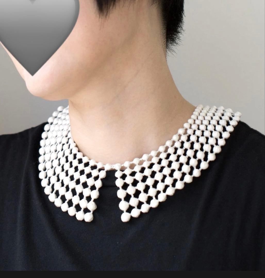 OOO トリプルオー　スフィアカラーネックレス　グレー×シルバー