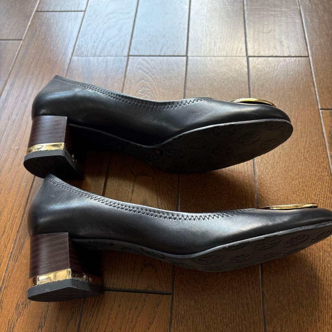 Tory Burch ブラックレザー シューズ 8M