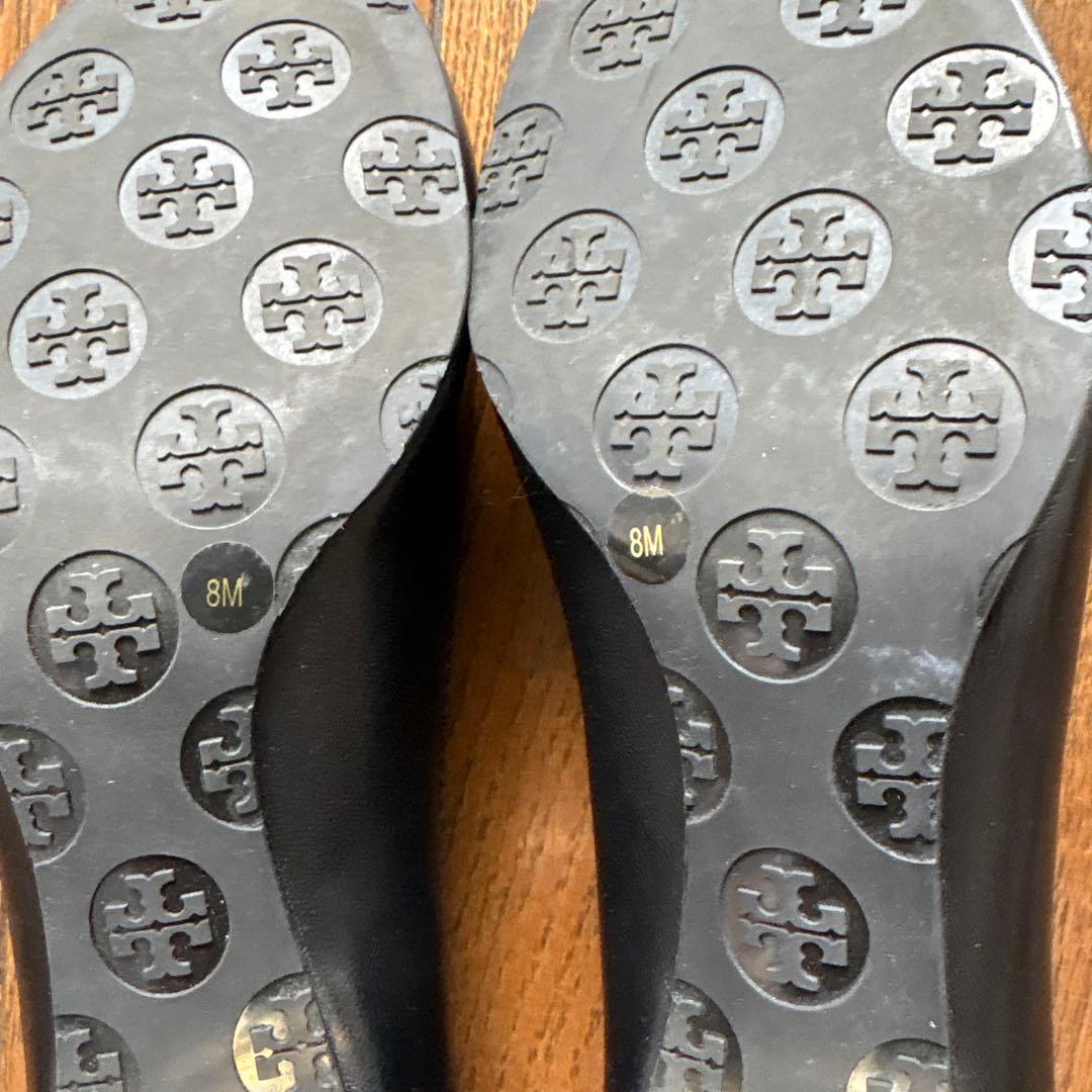 Tory Burch ブラックレザー シューズ 8M
