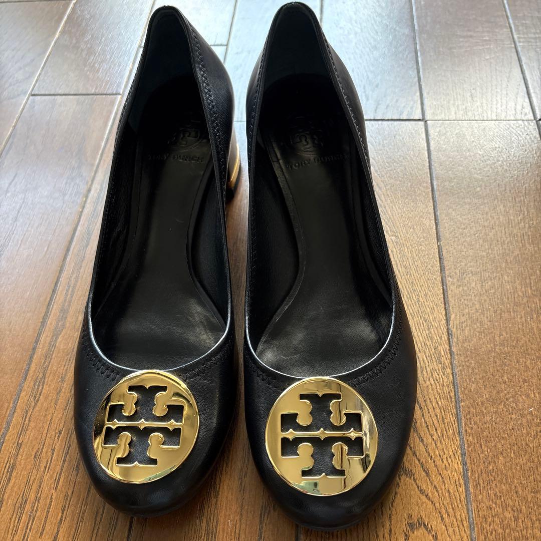Tory Burch ブラックレザー シューズ 8M