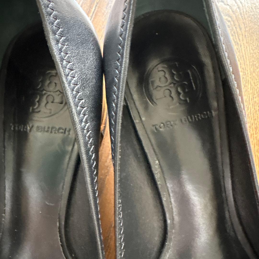 Tory Burch ブラックレザー シューズ 8M