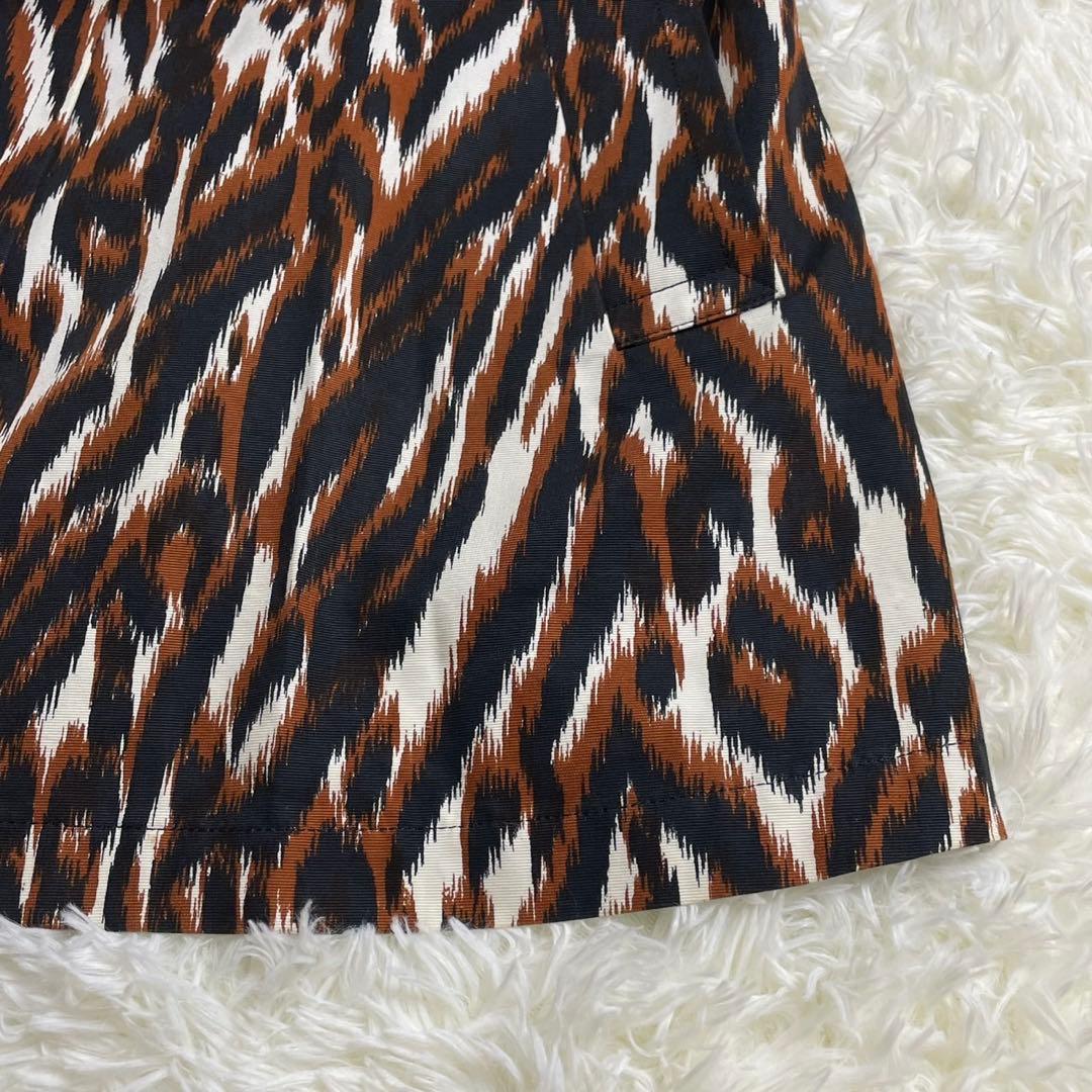 イヴ・サンローラン ベルテッド コートジャケット 総柄 カシュクール風