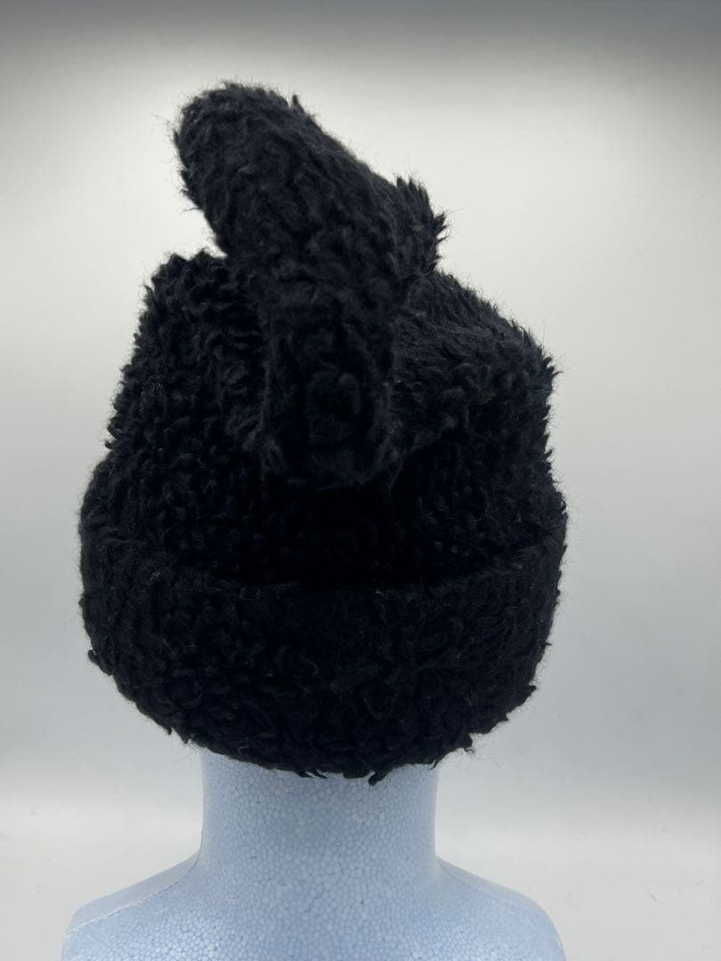 tricot COMME des GARCONS ボアニット帽ブラック希少ビッグ