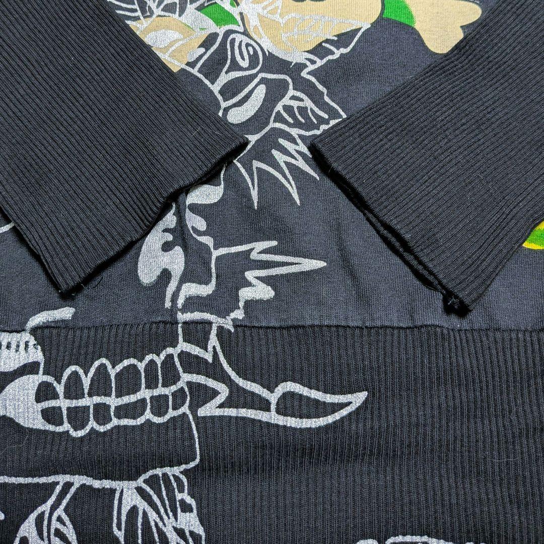 Ed Hardy エドハーディー 薔薇とスカル柄 ロングTシャツ 長袖 y2k
