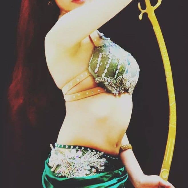 ベリーダンス セットアップ 緑