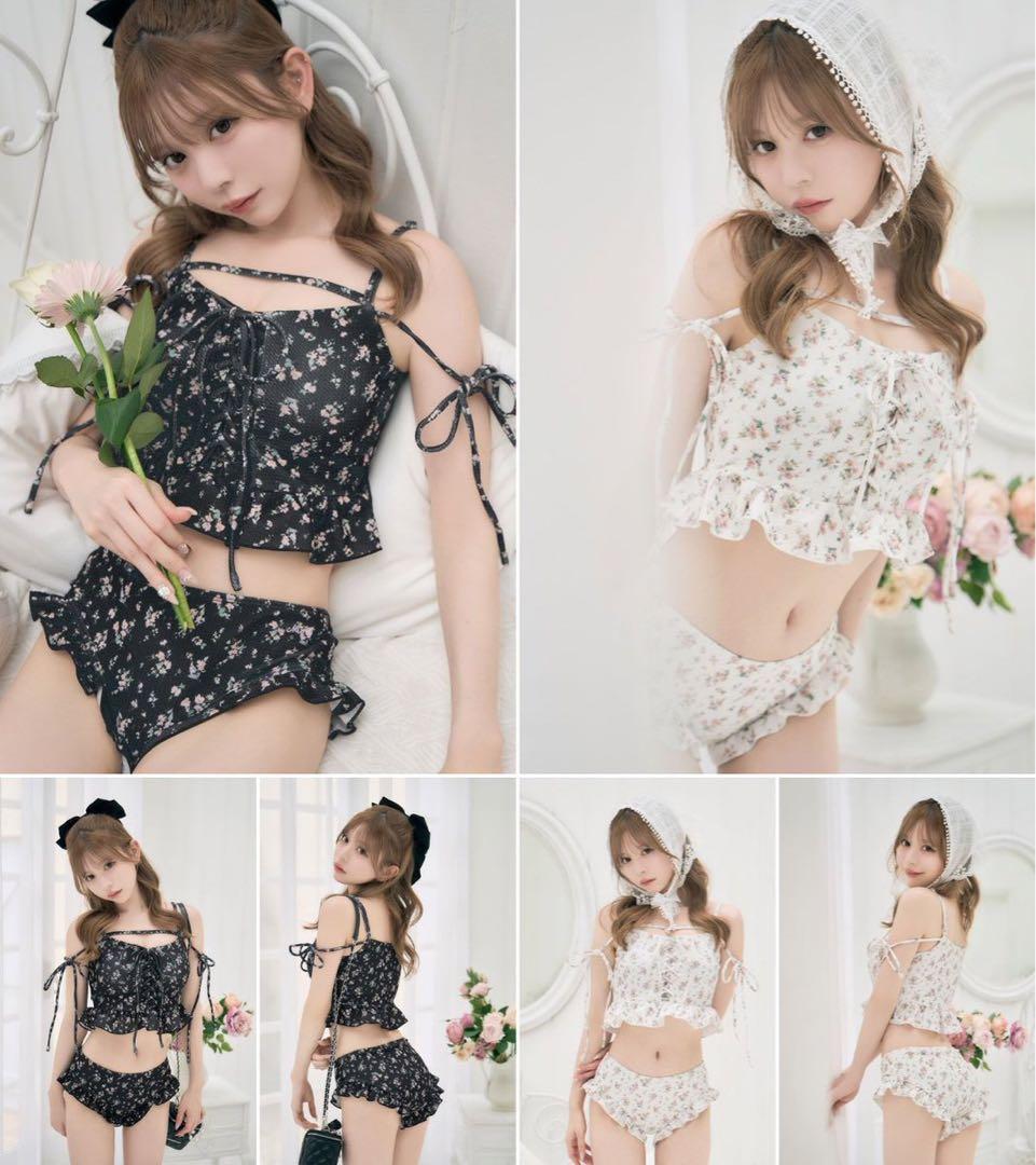 【完売品】michellMacaron 水着 フラワー フリル ビキニ