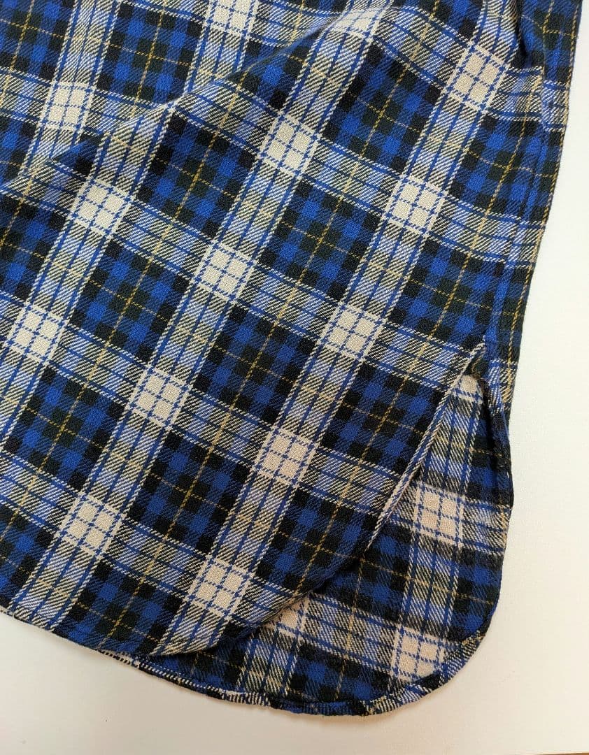 45R45rpm ジンバネルチェックのビッグシャツドレス