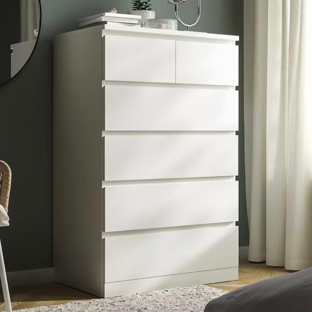 【送込】IKEA MALM 5段チェスト 西宮市引取も可