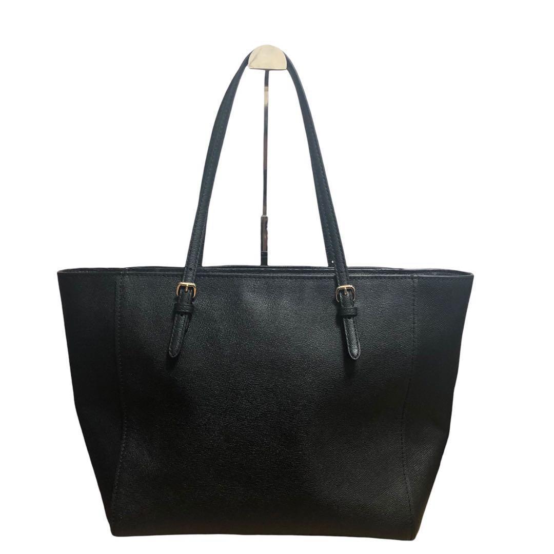 るるちゃ COACH コーチ トートバッグ レザー シボ革 ブラック 黒