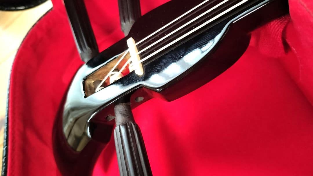 三線 本革 盛島開鐘チーガ 美品