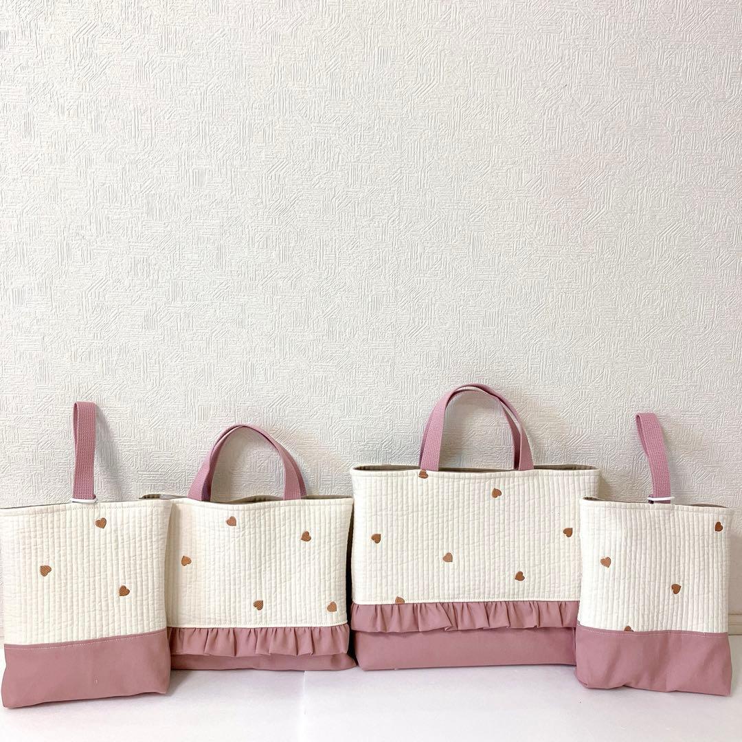 レッスンバッグ ✖️2 上履き入れ✖️2 体操服　コップ袋✖️2 ランチョンマット✖️2