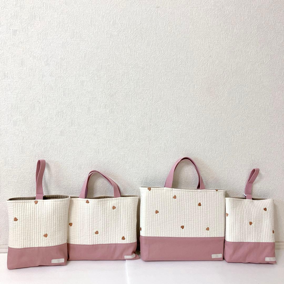 レッスンバッグ ✖️2 上履き入れ✖️2 体操服　コップ袋✖️2 ランチョンマット✖️2