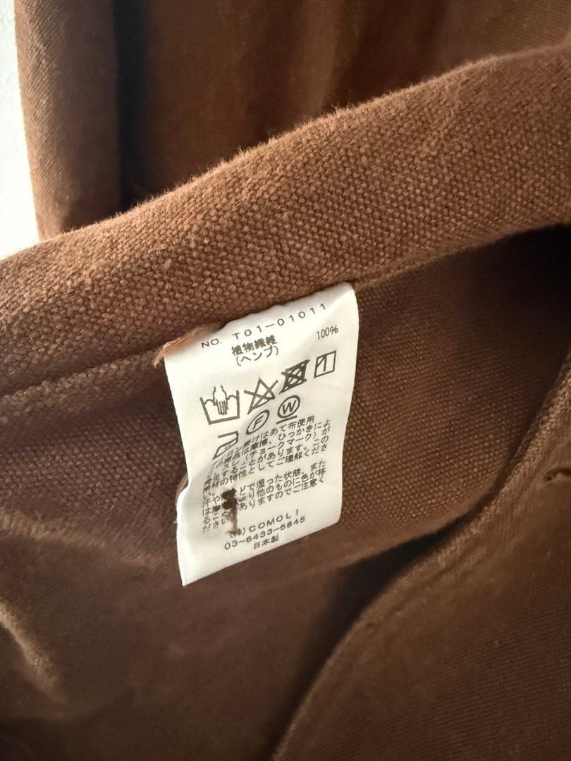 comoli コモリ ヘンプダックスタンドカラージャケット 3