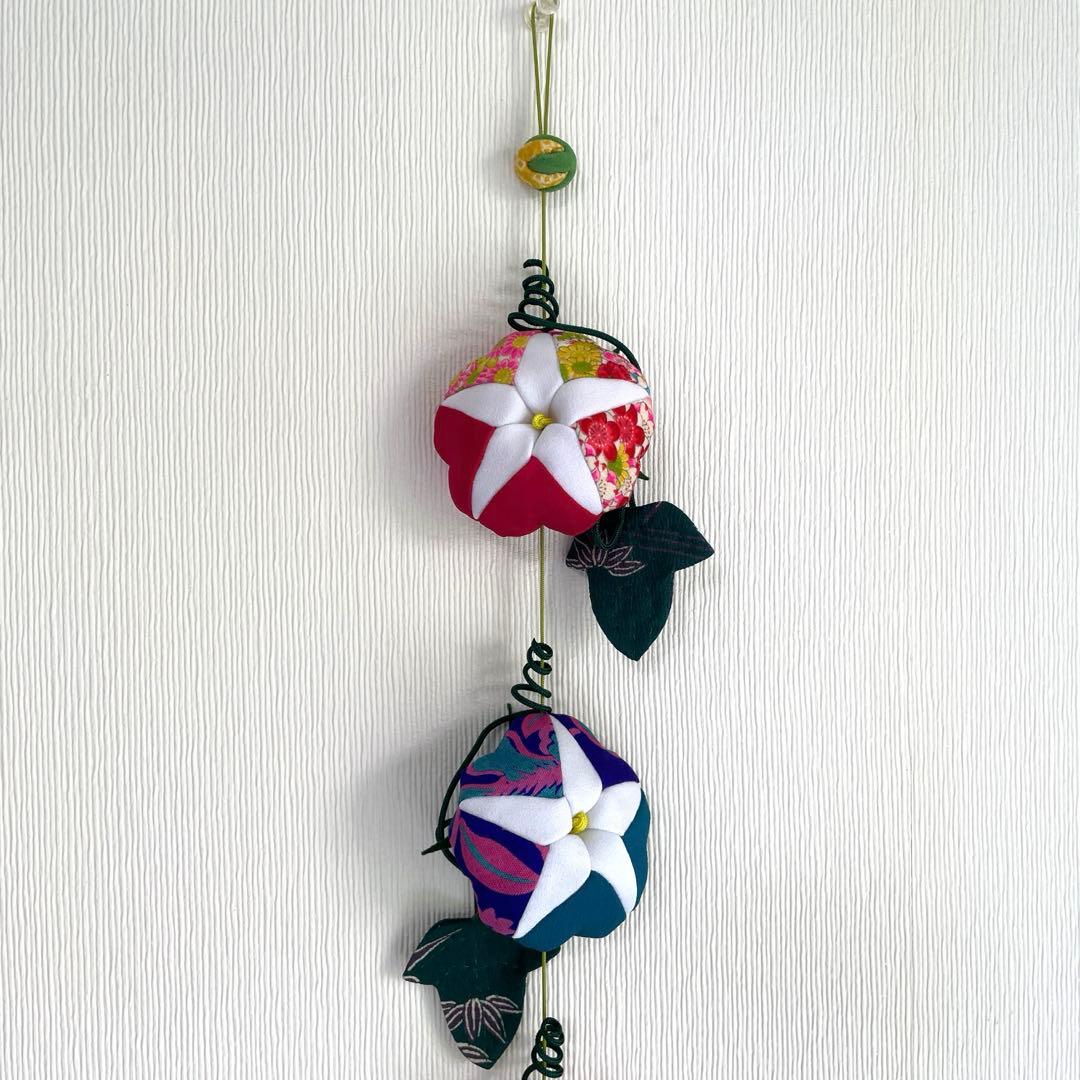 159 マチャケ　ちりめん細工　吊るし飾り　ティッシュカバー　古布